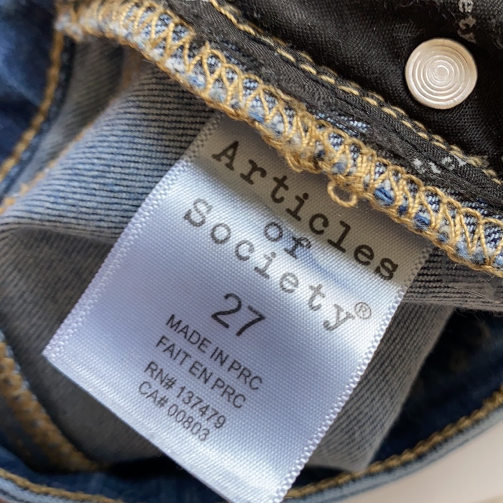 Articles Of Society Denim Skinny Jeans Size 27 - Picture 4 of 4